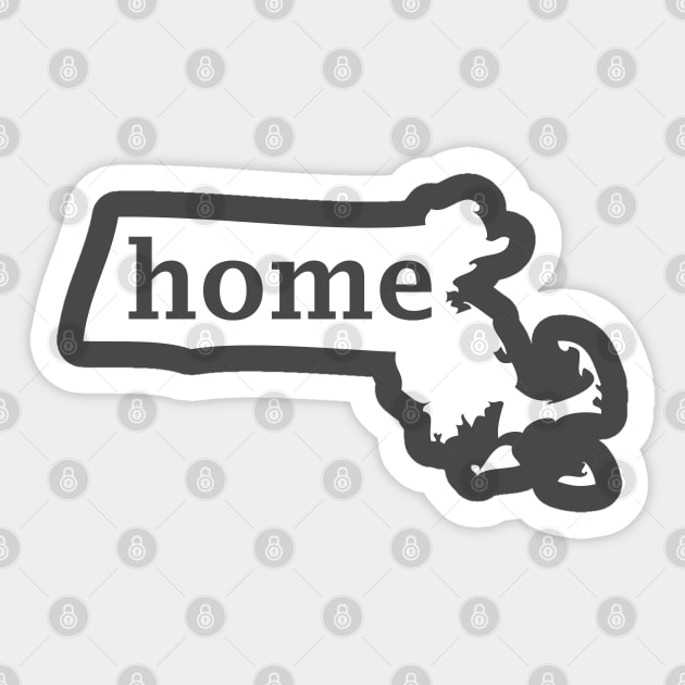 Massachusetts Home Sticker by TBM Christopher